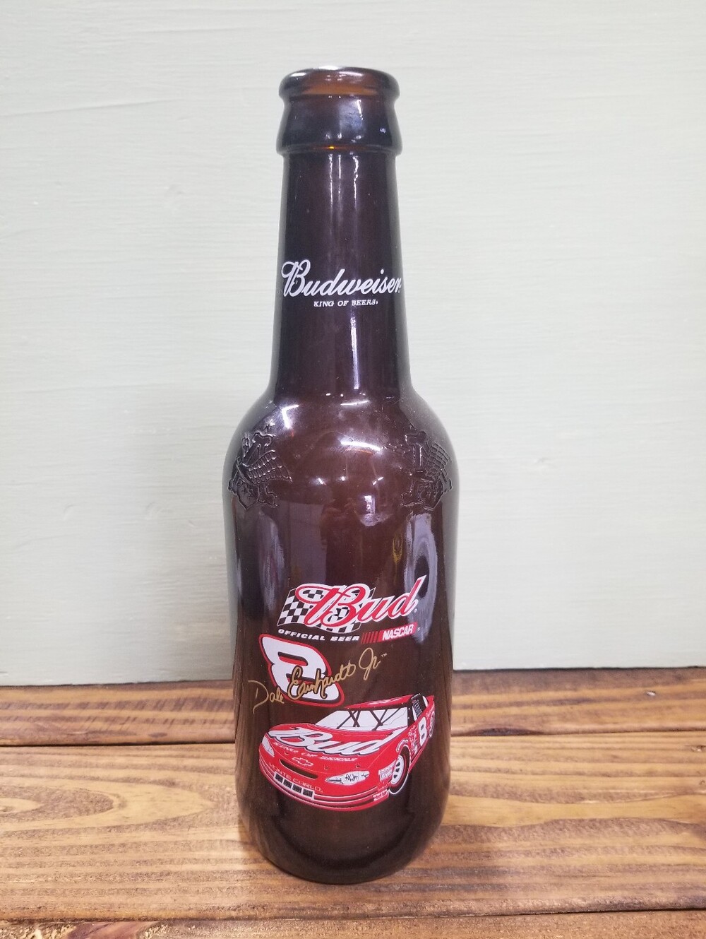 Budweiser Nascar Dale Earnhardt Jr. #8 Giant Glass Beer Bottle EMPTY BOTTLE ONLY